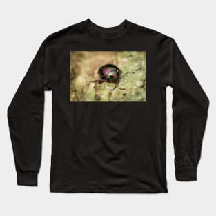 Unique and organic photo of a beautiful iridescent leaf beetle Long Sleeve T-Shirt